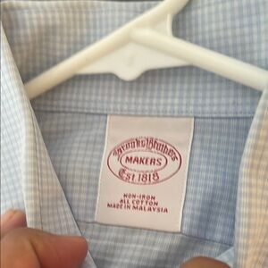 Brooks Brothers Blue Dress Shirt Classic Check Design